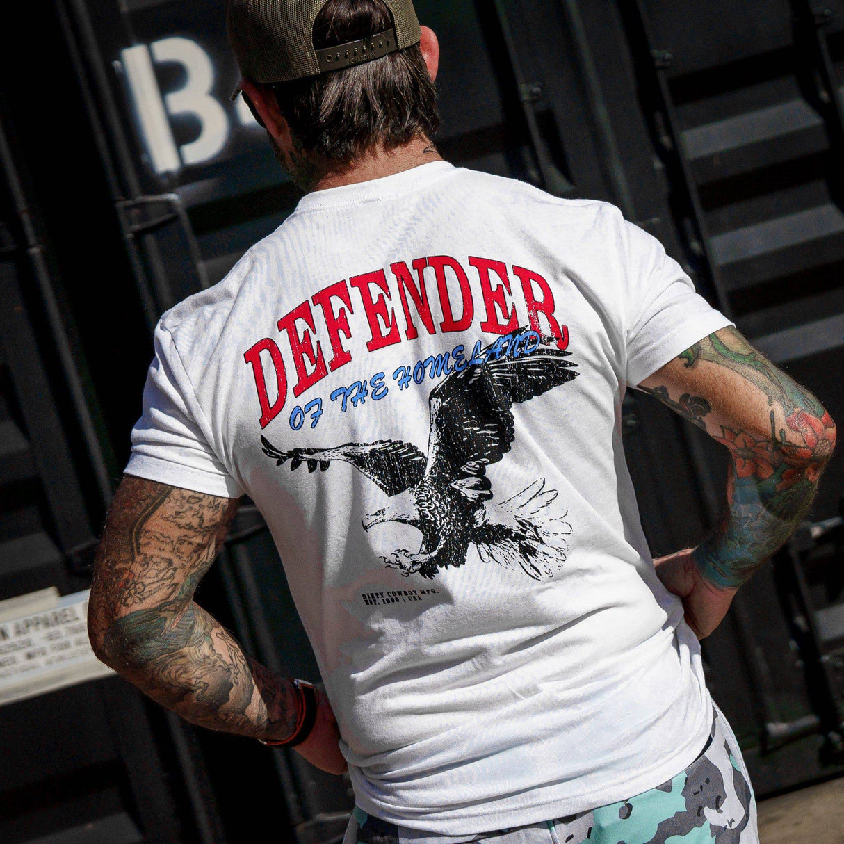 Defender Of the Homeland Eagle Men's T-Shirt From Combat Iron Apparel