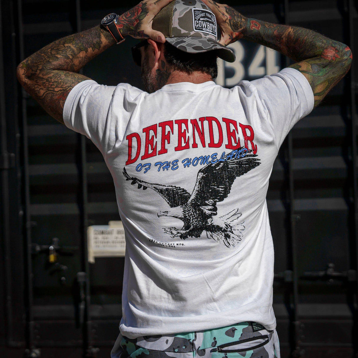 Defender Of the Homeland Eagle Men's T-Shirt From Combat Iron Apparel