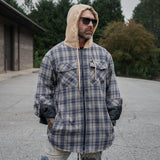 Frontier Zip Flannel with hood from Combat Iron Apparel