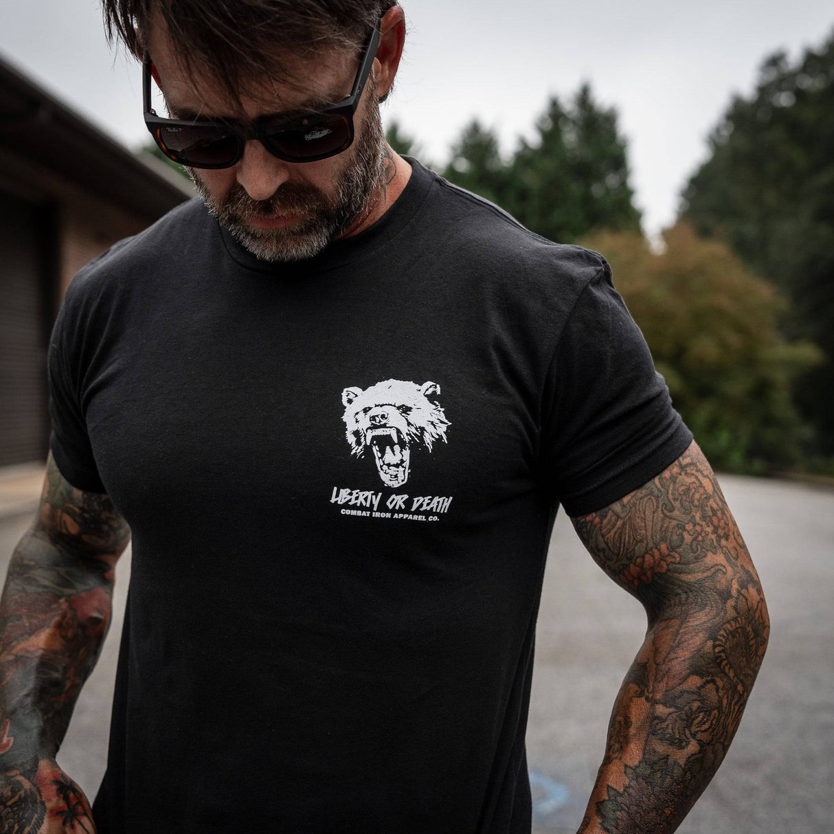 Liberty Or Death Fight Like Hell Men's T-Shirt From Combat Iron Apparel