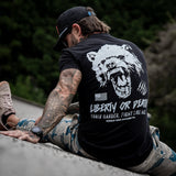 Liberty Or Death Fight Like Hell Men's T-Shirt From Combat Iron Apparel