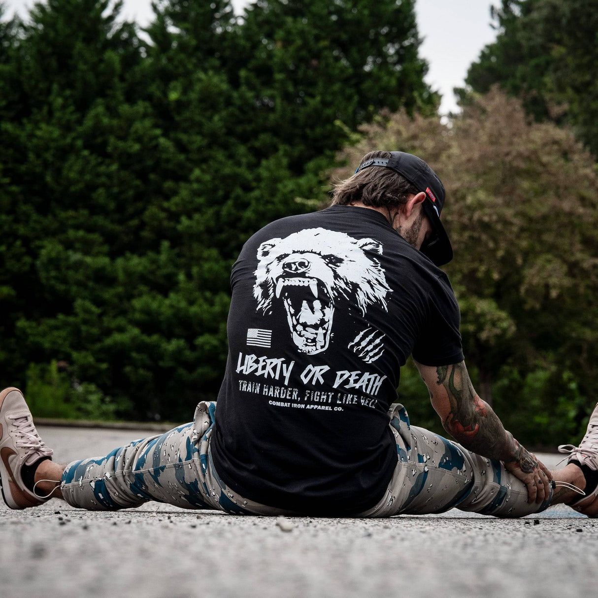 Liberty Or Death Fight Like Hell Men's T-Shirt From Combat Iron Apparel