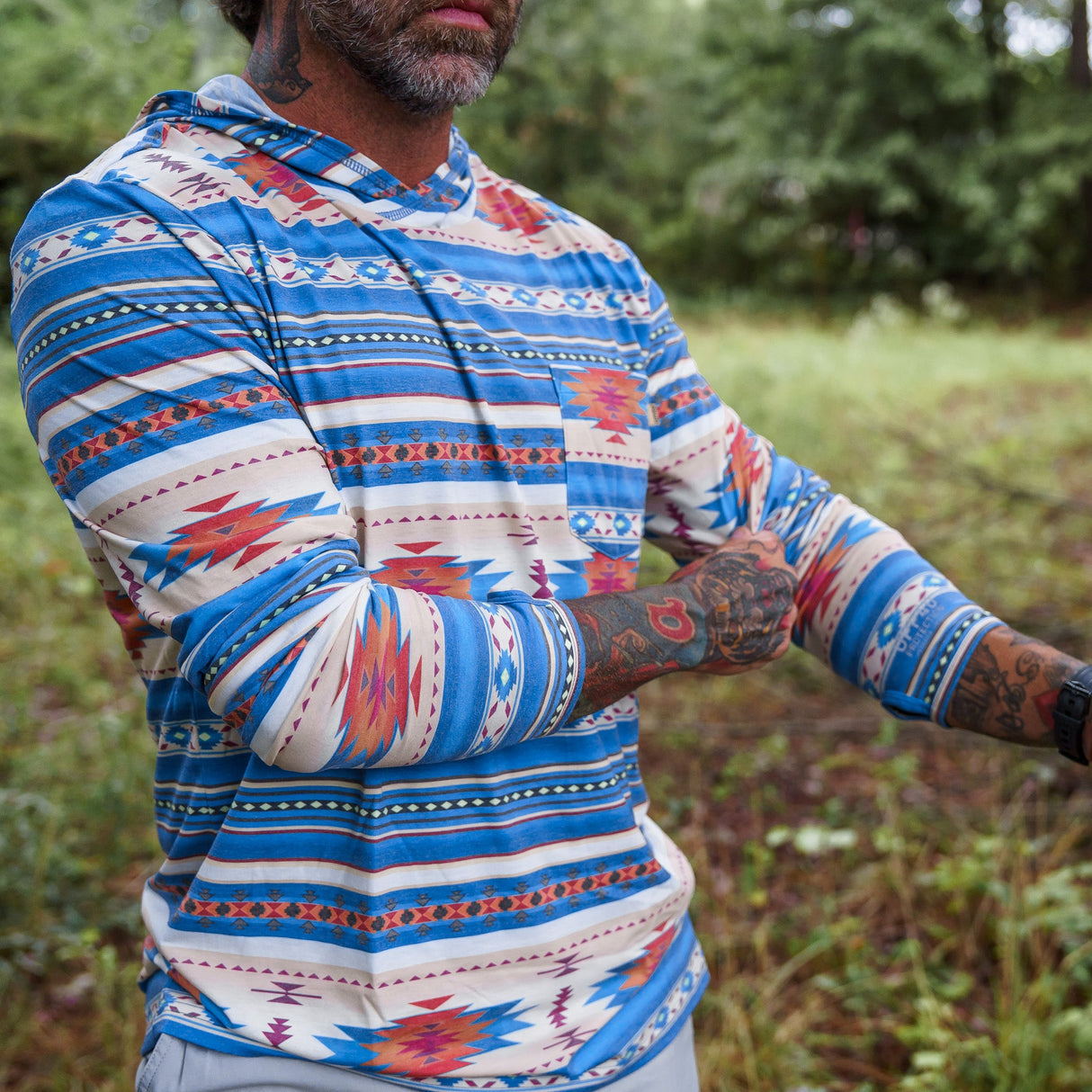 Men's Outdoors Long Sleeve Performance Hoodie from Combat Iron Apparel
