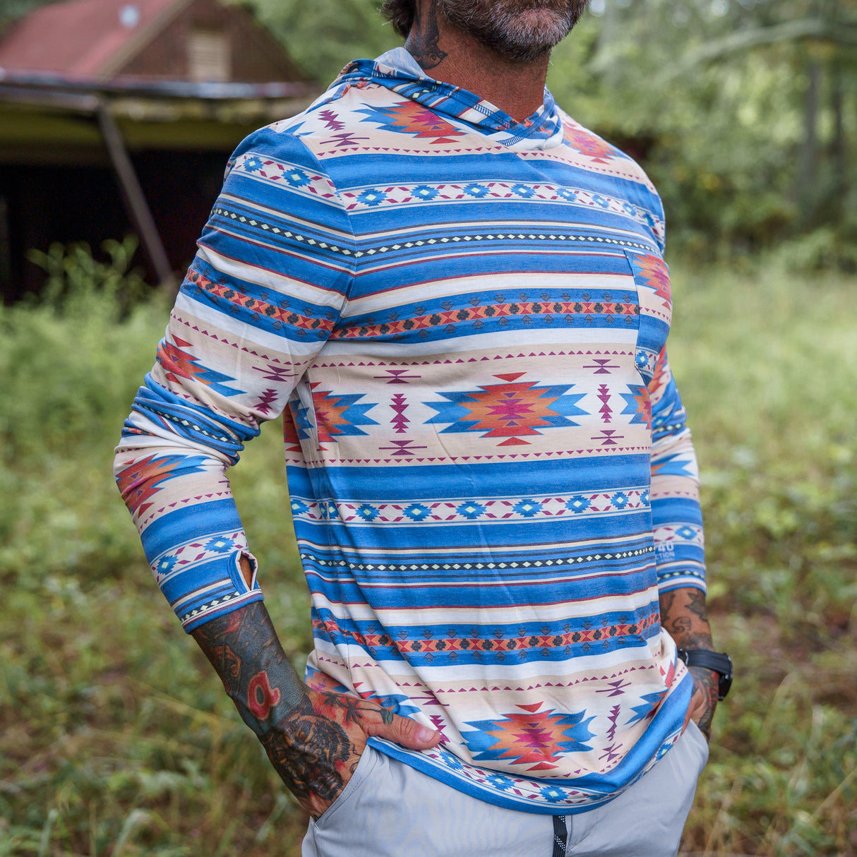 Men's Outdoors Long Sleeve Performance Hoodie from Combat Iron Apparel