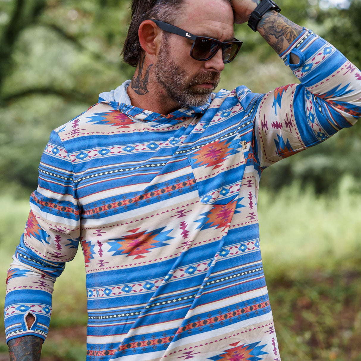 Men's Outdoors Long Sleeve Performance Hoodie from Combat Iron Apparel