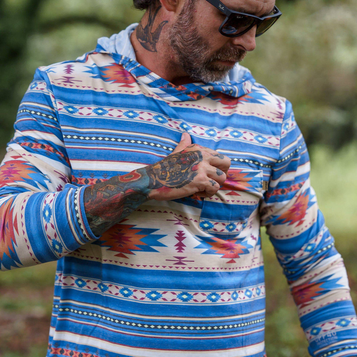 Men's Outdoors Long Sleeve Performance Hoodie from Combat Iron Apparel