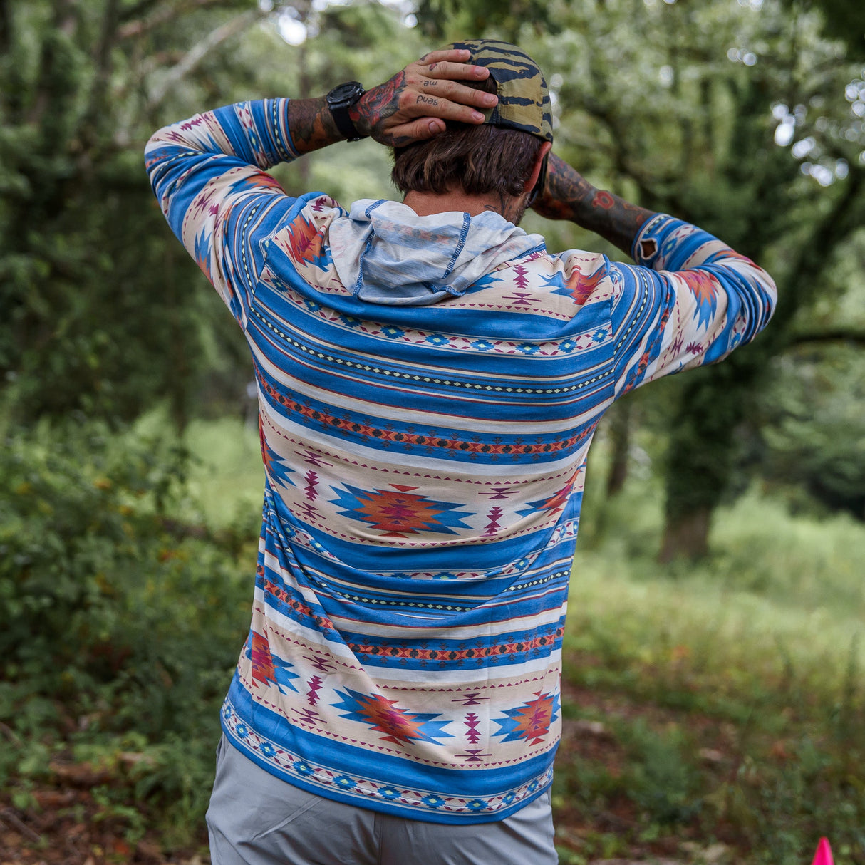 Men's Outdoors Long Sleeve Performance Hoodie from Combat Iron Apparel