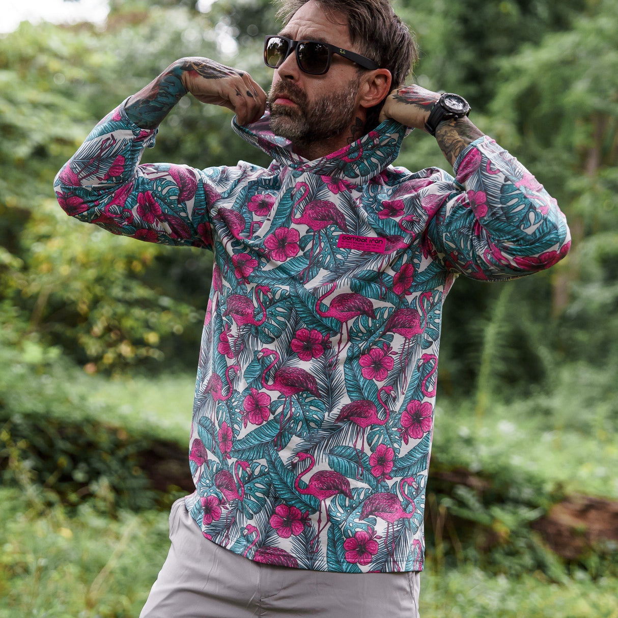 Men's Outdoors Long Sleeve Performance Hoodie from Combat Iron Apparel