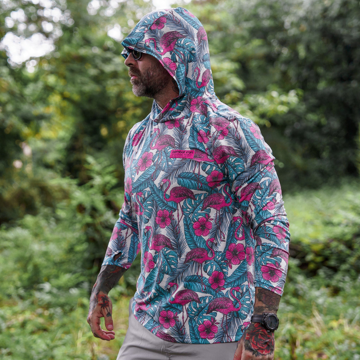 Men's Outdoors Long Sleeve Performance Hoodie from Combat Iron Apparel
