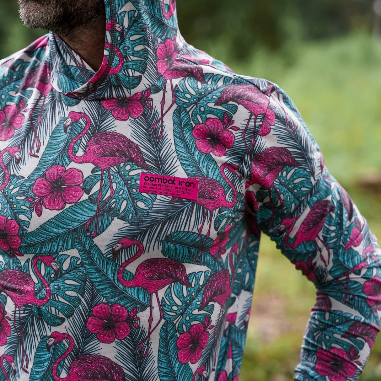 Men's Outdoors Long Sleeve Performance Hoodie from Combat Iron Apparel