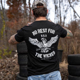 No Rest For The Wicked Men's T-Shirt from Combat Iron Apparel