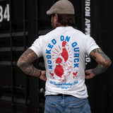 Hooked On Quack Hunter ' Get Ducked' Men's T-Shirt From Combat Iron Apparel