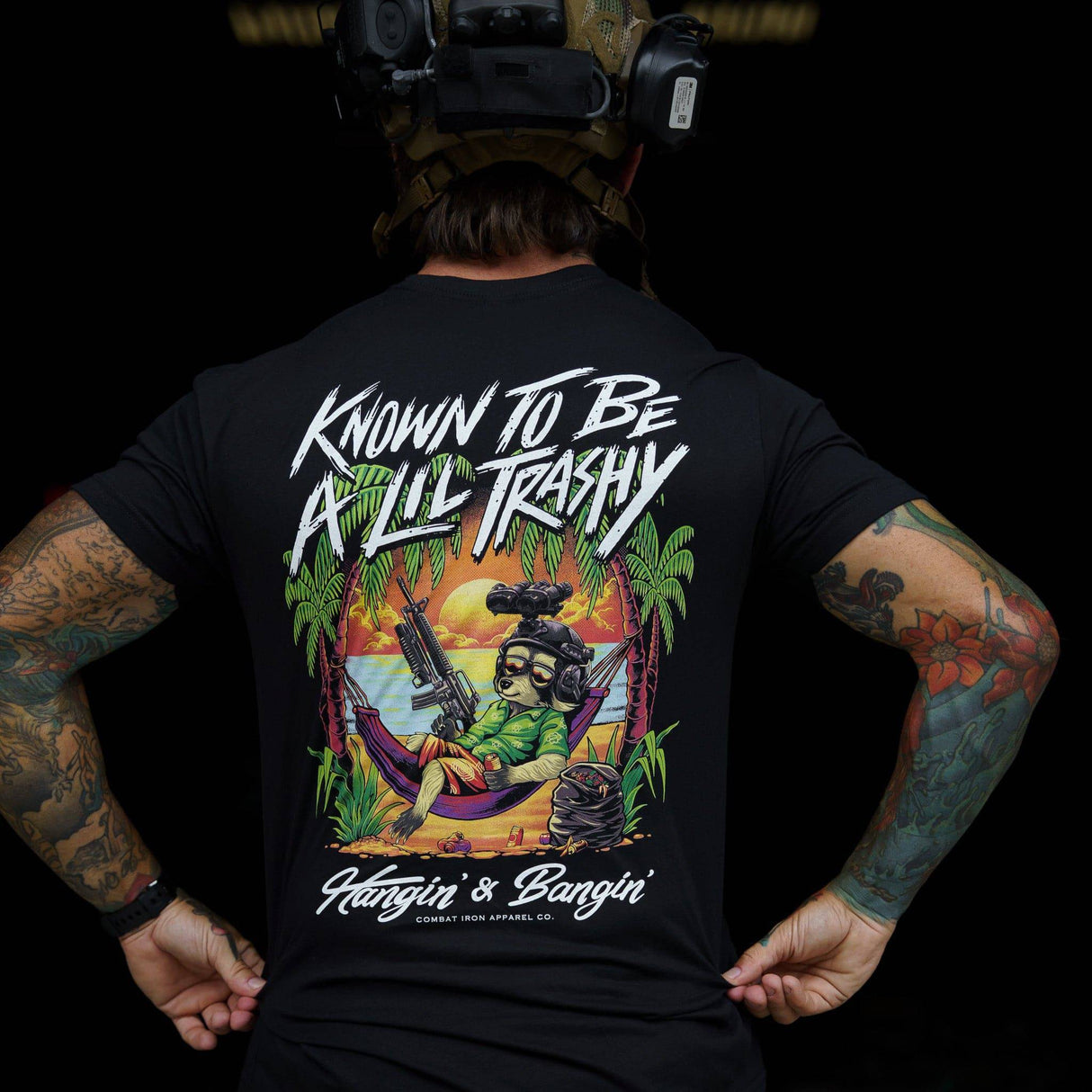 Known To Be A Lil Trashy Raccoon Men's T-Shirt From Combat Iron Apparel