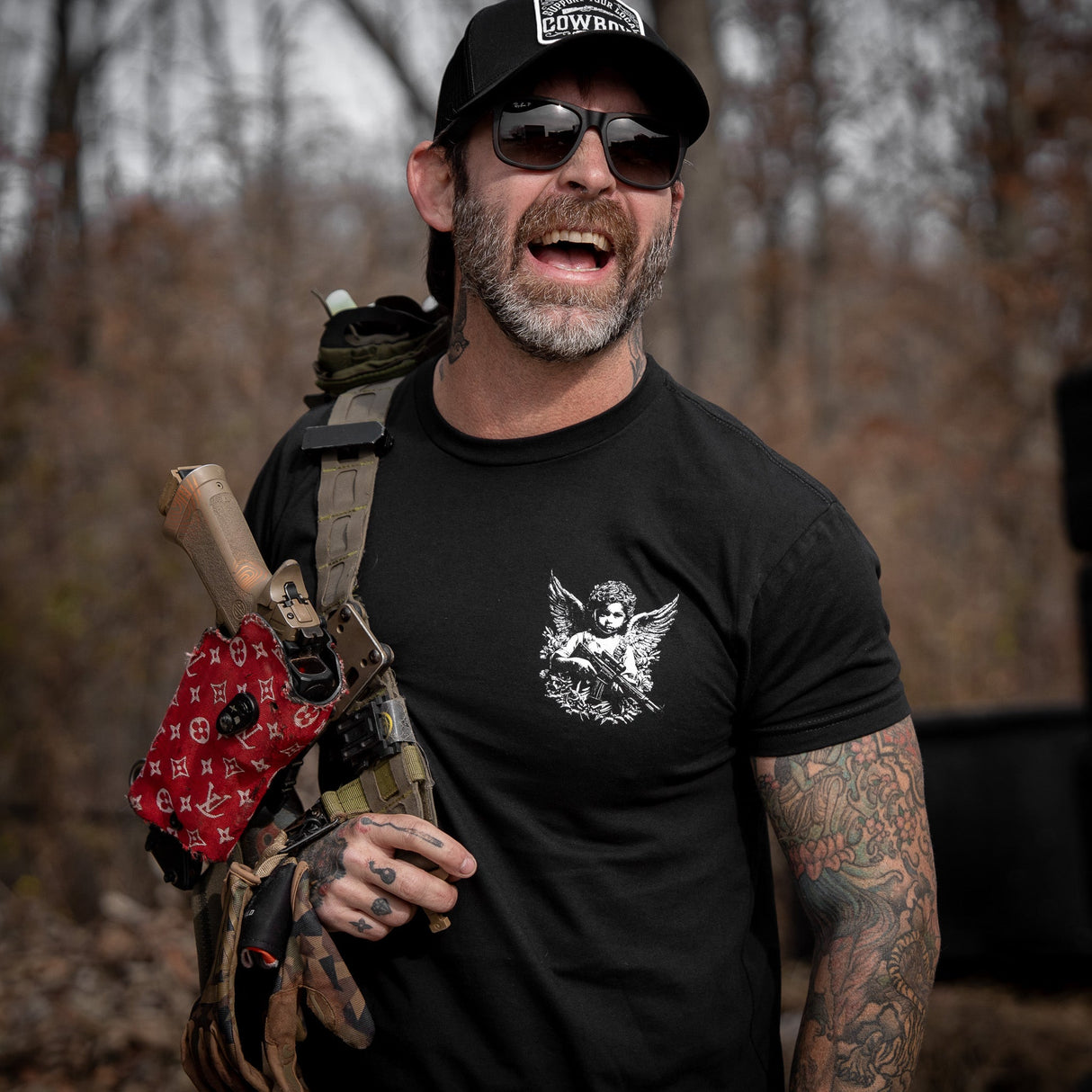 The Armed Guardian Angel Men's T-Shirt from Combat Iron Apparel