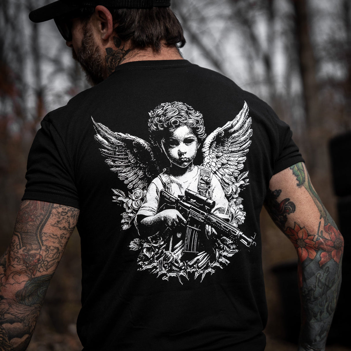 The Armed Guardian Angel Men's T-Shirt from Combat Iron Apparel