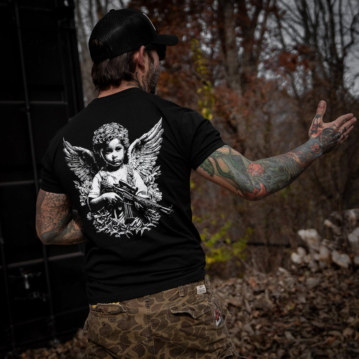 The Armed Guardian Angel Men's T-Shirt from Combat Iron Apparel