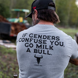 If Genders Confuse You, Go Milk a Bull Men's T-Shirt From Combat Iron Apparel