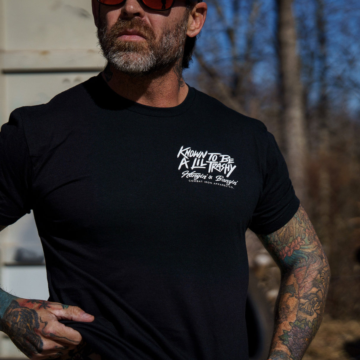 Known To Be A Lil Trashy Raccoon Men's T-Shirt From Combat Iron Apparel