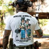 Kill'n & Grill'n | Some Hills Are Worth Fighting For Men's T-Shirt From Combat Iron Apparel