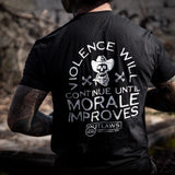 Violence Will Continue Until Morale Improves Men's T-Shirt from Combat Iron Apparel