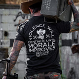 Violence Will Continue Until Morale Improves Men's T-Shirt from Combat Iron Apparel