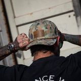 American Flag Leather Patch Crushable Rope Snapback Hat from Combat Iron Apparel
