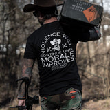 Violence Will Continue Until Morale Improves Men's T-Shirt from Combat Iron Apparel