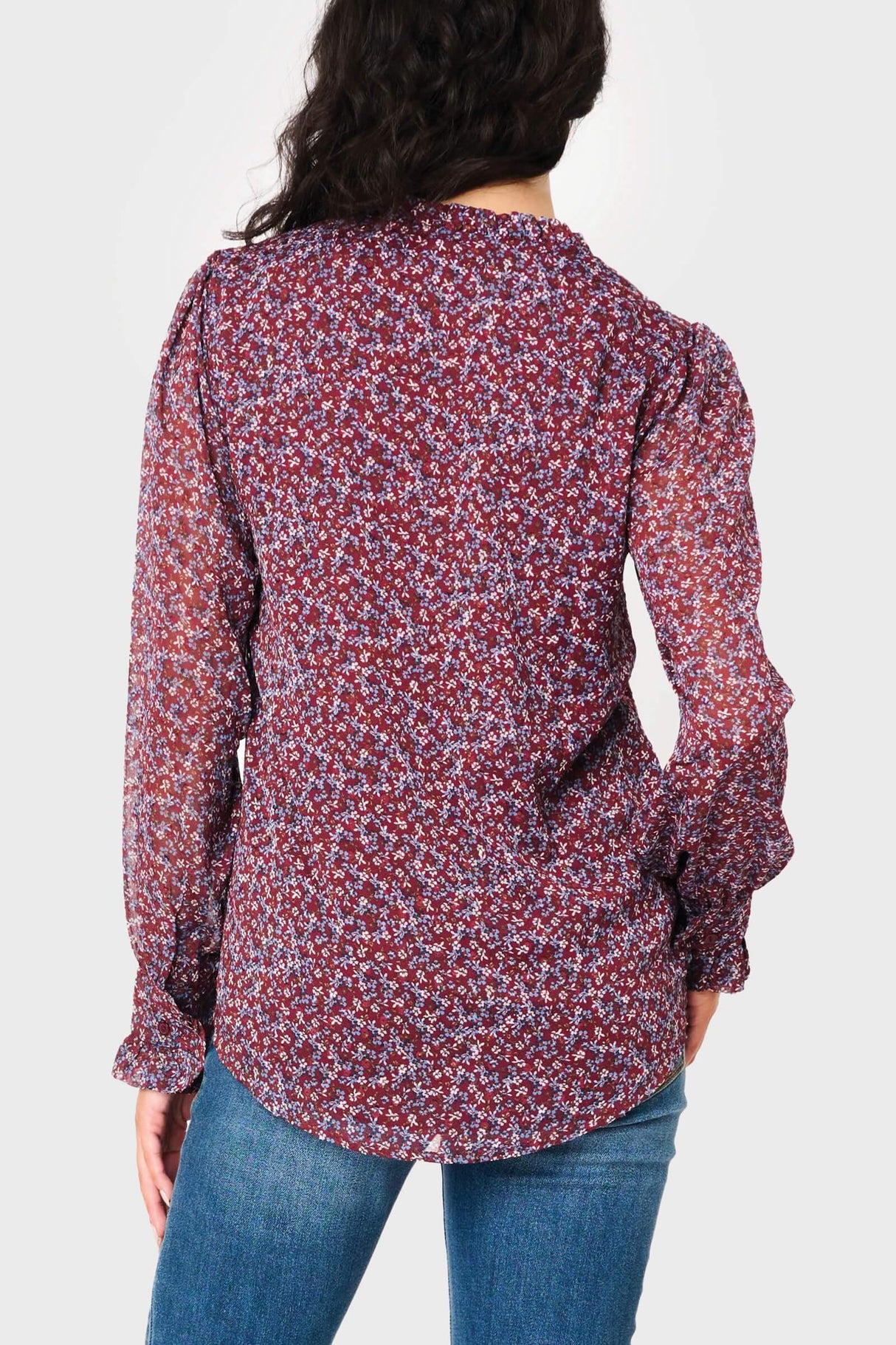 Long Sleeve Crochet Trim Blouse from Gibsonlook
