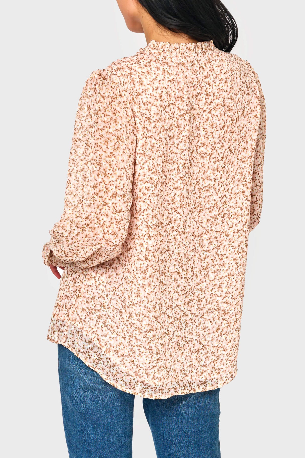 Long Sleeve Crochet Trim Blouse from Gibsonlook