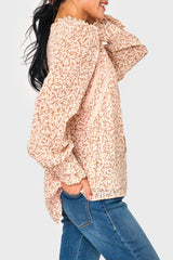 Long Sleeve Crochet Trim Blouse from Gibsonlook