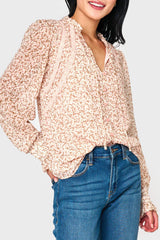 Long Sleeve Crochet Trim Blouse from Gibsonlook