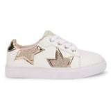 Miss Harper Sneaker in White & Gold - Kids from Yosi Samra