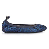 Miss Samara Ballet Flat in Navy Glitter - Kids from Yosi Samra