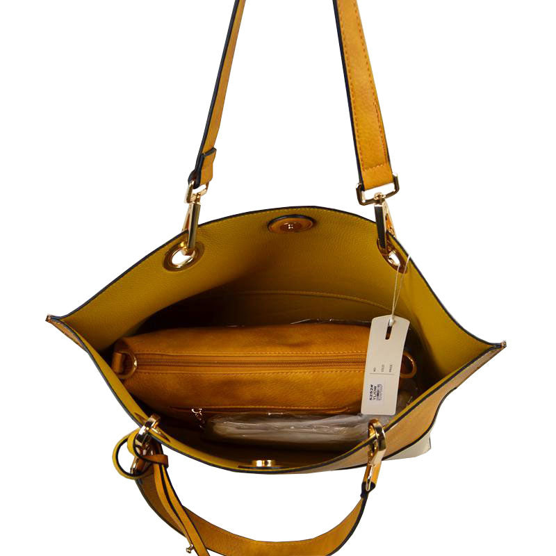 2-in-1 Women's Faux Leather Tote Shoulder Handbag  from Madeline Love
