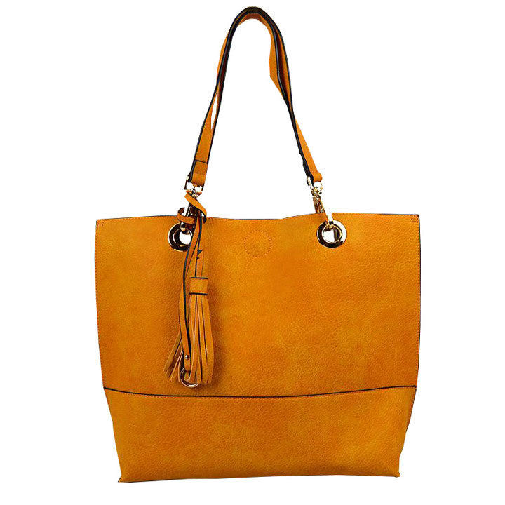 2-in-1 Women's Faux Leather Tote Shoulder Handbag  from Madeline Love
