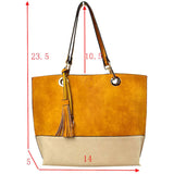 2 n1 Vegan Tote Handbag Pouch Faux Leather Tote Bag  from Madeline Love