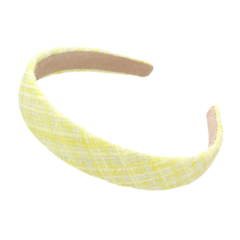 Check Patterned Tweed Headband from Madeline Love