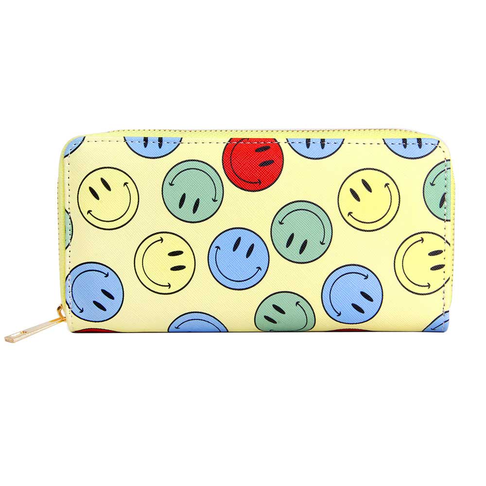 Smile Patterned Zipper Wallet  from Madeline Love