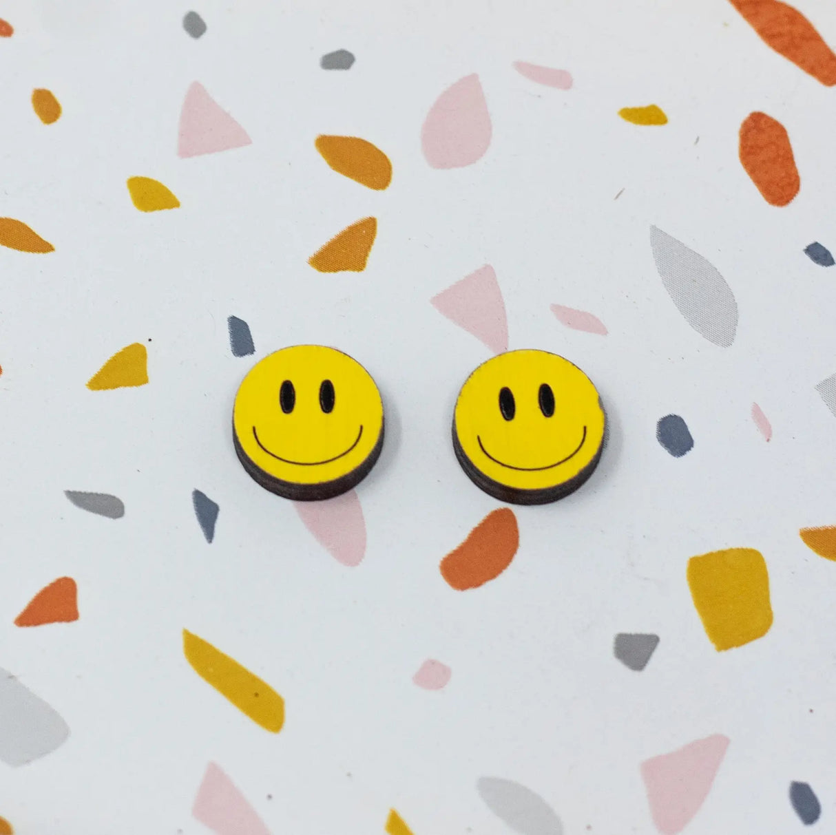 Happy Face Studs - 3 Colors Available from LE CHIC MIAMI