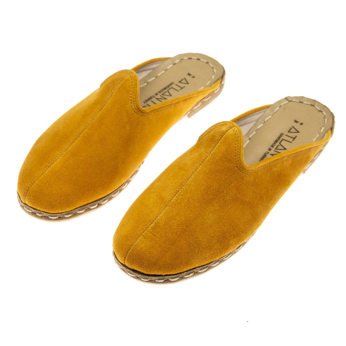 Men's Yellow Slippers from Atlantis Handmade Shoes