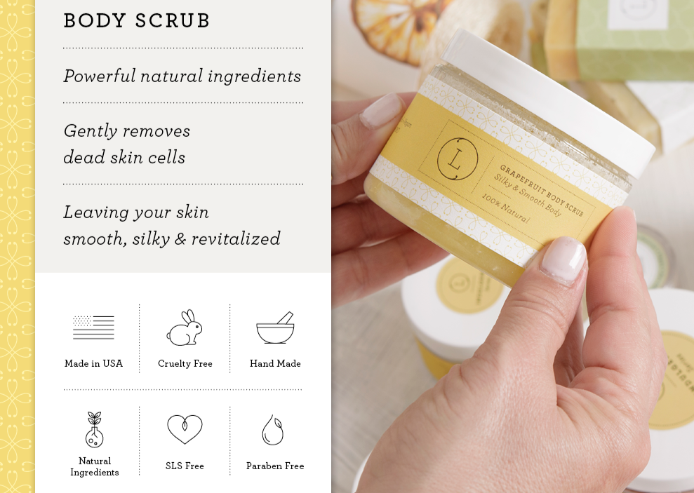 Reviving set with Grapefruit shea butter and Body scrub from Lizush