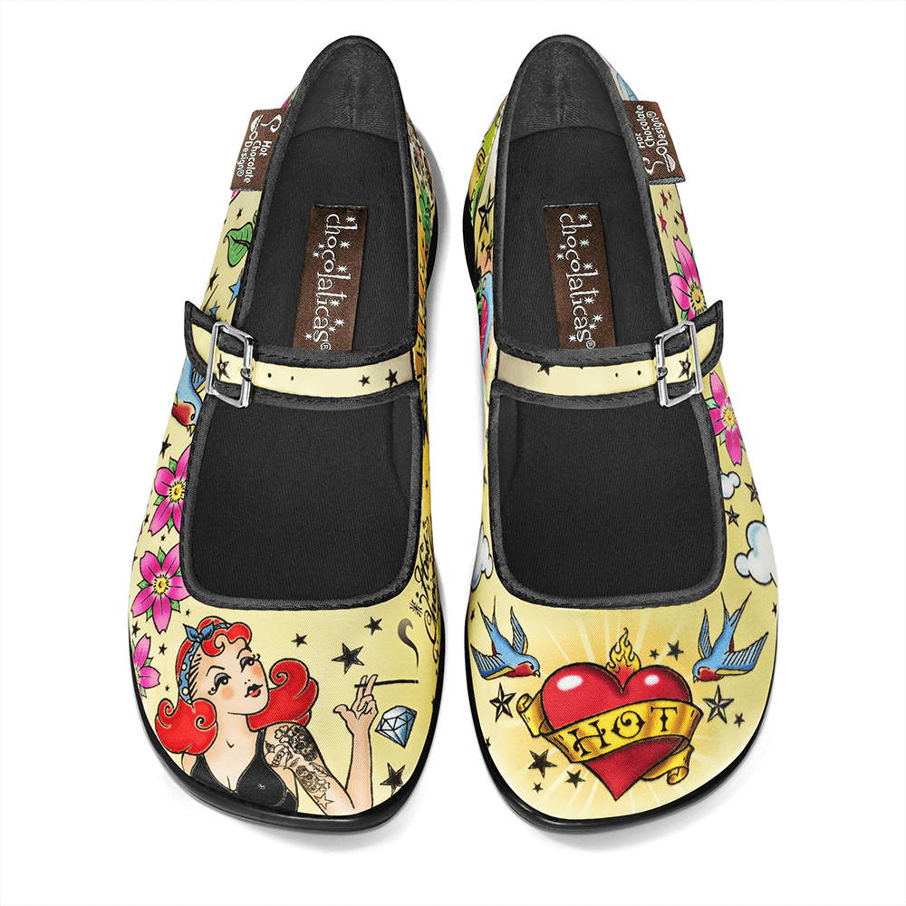 Chocolaticas® Tattoo Women's Mary Jane Flat from Hot Chocolate Design