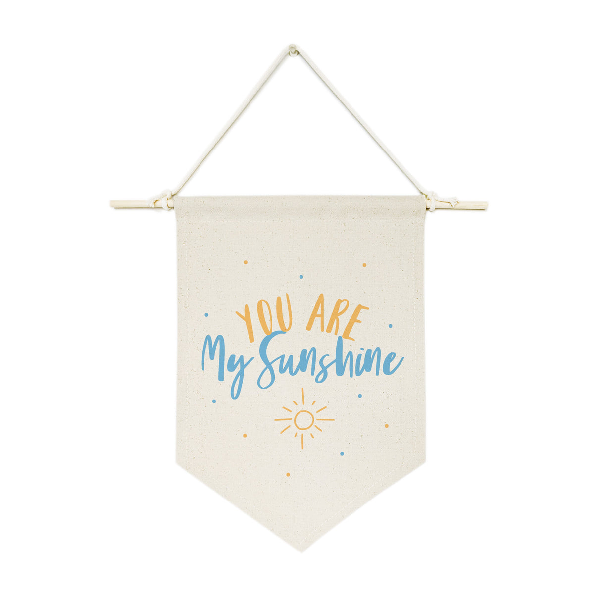 You Are My Shine, Blue and Yellow Hanging Wall Banner from The Cotton & Canvas Co.