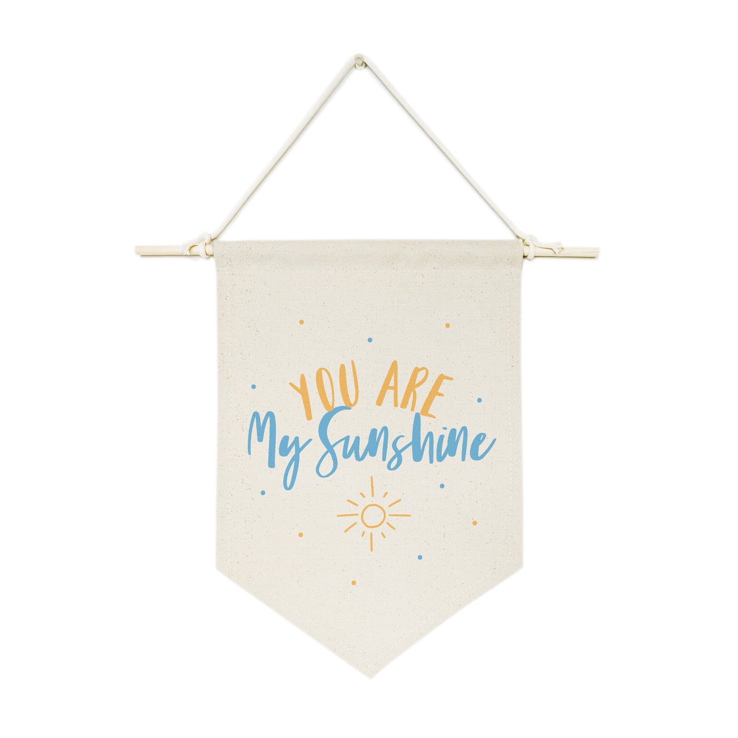 You Are My Shine, Blue and Yellow Hanging Wall Banner from The Cotton & Canvas Co.