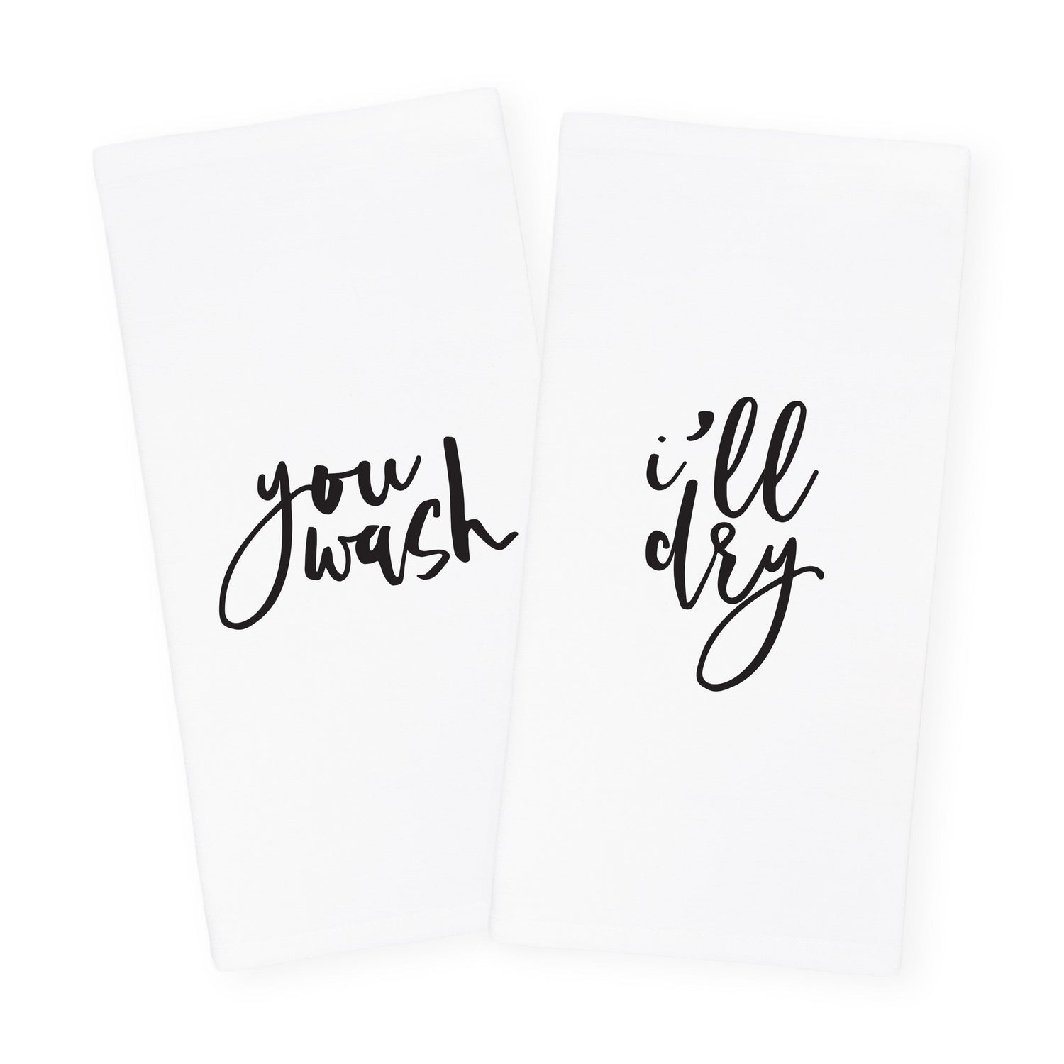 You Wash and I'll Dry Kitchen Tea Towel, 2-Pack from The Cotton & Canvas Co.