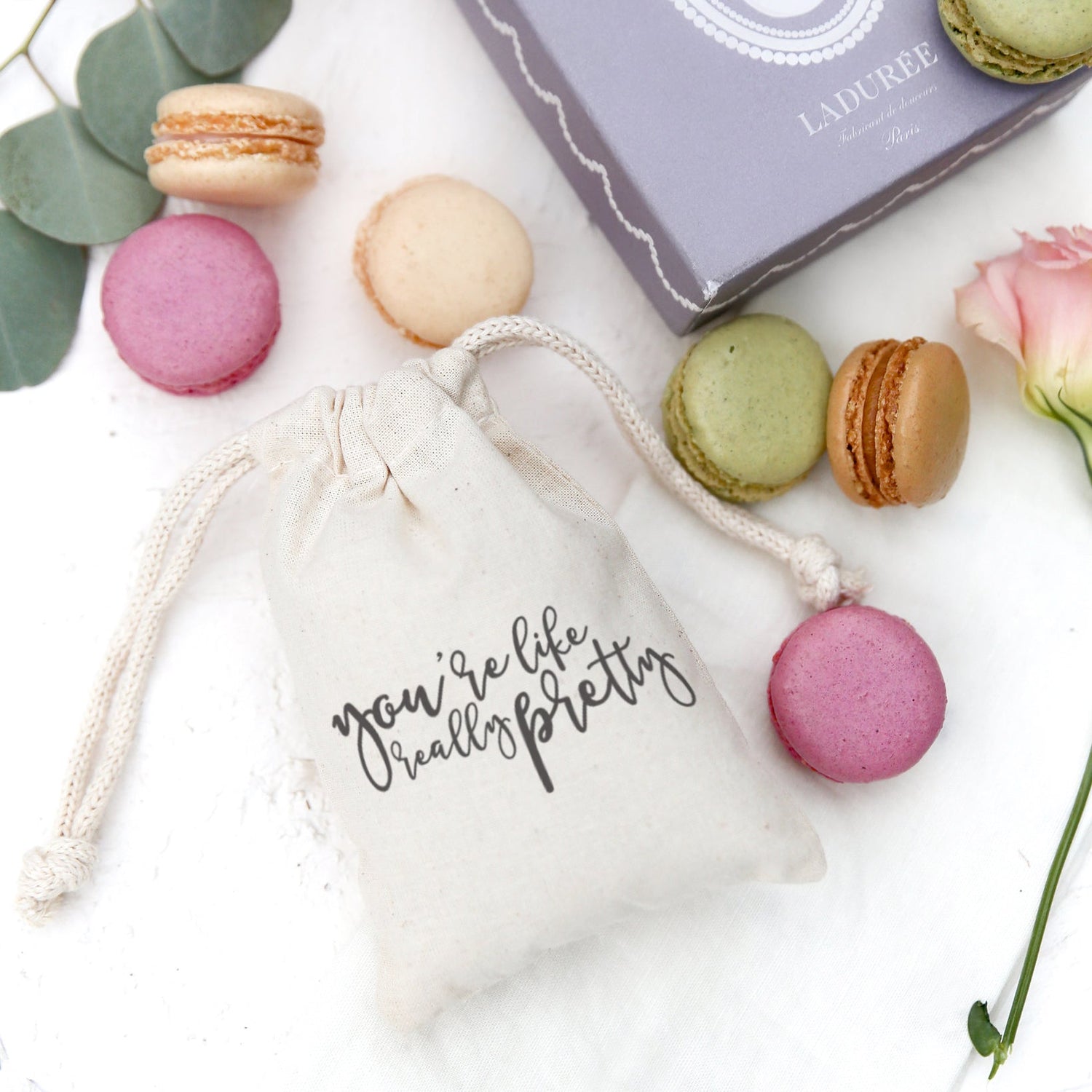 You're Like Really Pretty Wedding Favor Bags, 6-Pack from The Cotton & Canvas Co.