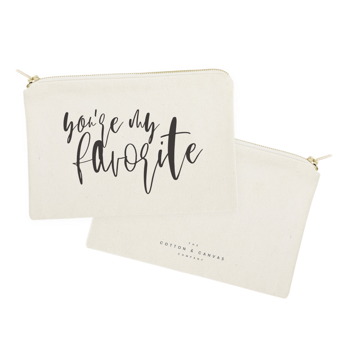 You're My Favorite Cotton Canvas Cosmetic Bag from The Cotton & Canvas Co.