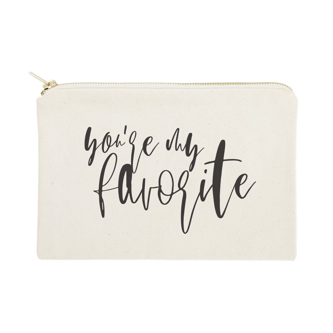 You're My Favorite Cotton Canvas Cosmetic Bag from The Cotton & Canvas Co.