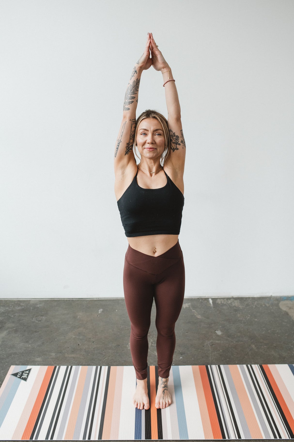 Yoga Mat | 6mm Thick | Multi Color Striped | Non-Slip | Eco Friendly | Yune Yoga | Eagles Rest from Yune Yoga