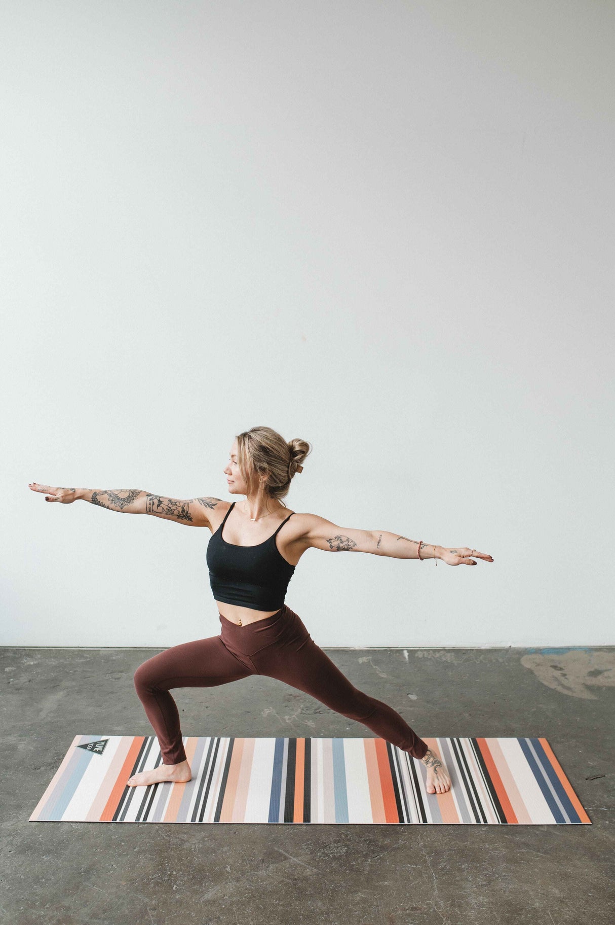 Yoga Mat | 6mm Thick | Multi Color Striped | Non-Slip | Eco Friendly | Yune Yoga | Eagles Rest from Yune Yoga